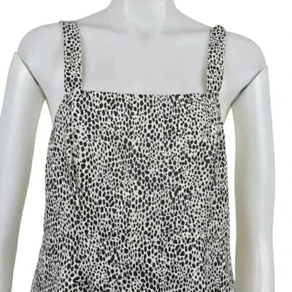 American Eagle Leopard Animal  Print Dress Jumper Brown Cream Size Large - Picture 3 of 12